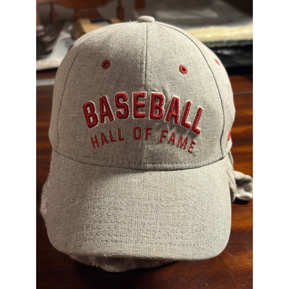 Nike Baseball Hall of Fame Cooperstown NY Hat Grey Red Legacy91 Adjustable Cap